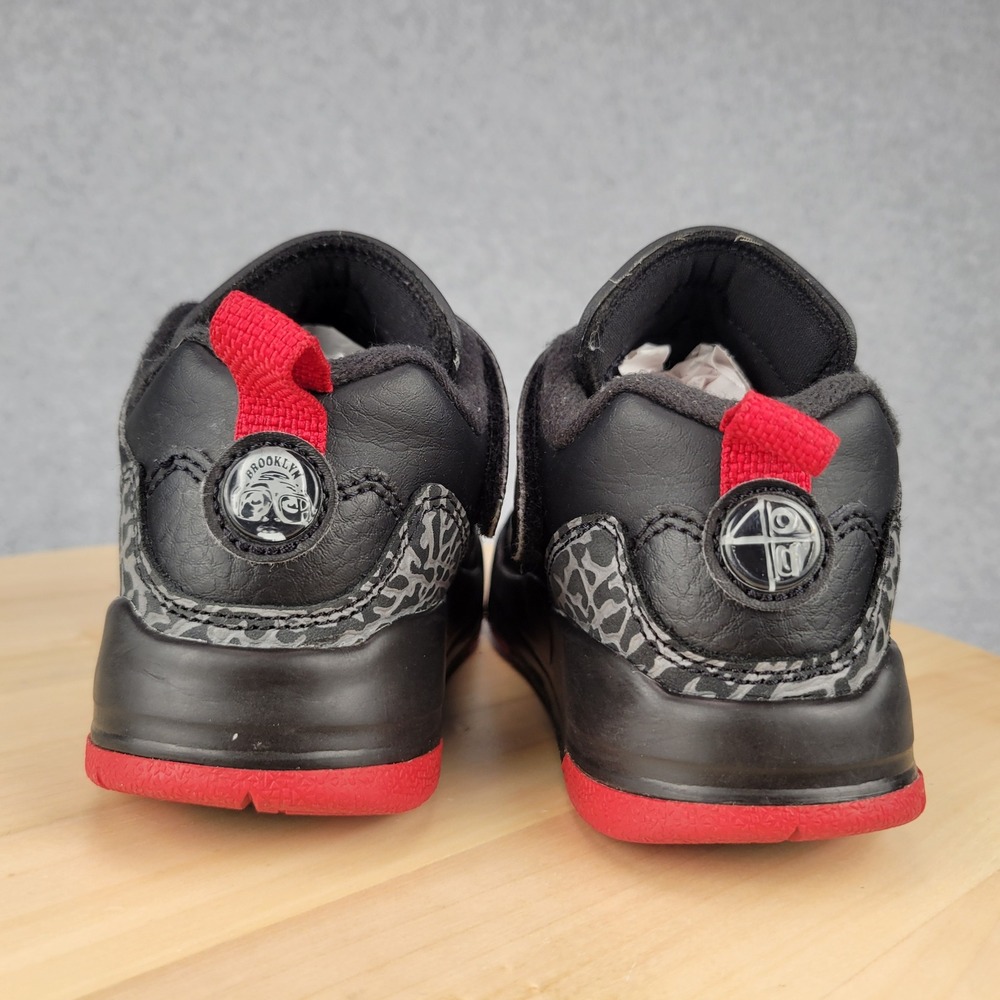 Jordan Spizike Low Kids Size 12C Black Red Bred Elephant Print FQ3951-006 - Picture 5 of 11